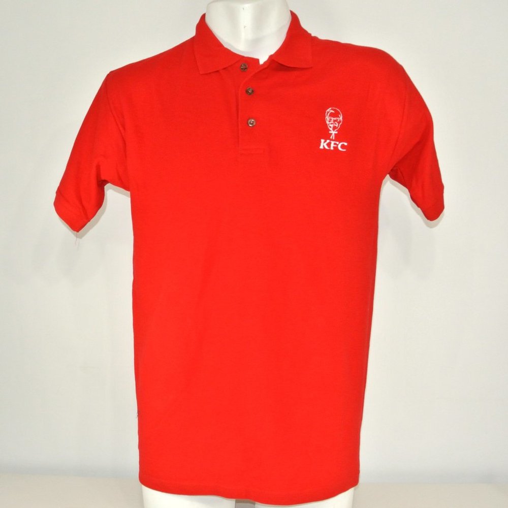 KFC Kentucky Fried Chicken Red Polo Shirt Employee Uniform NEW Size M Medium